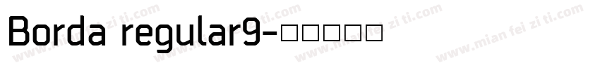 Borda regular9字体转换